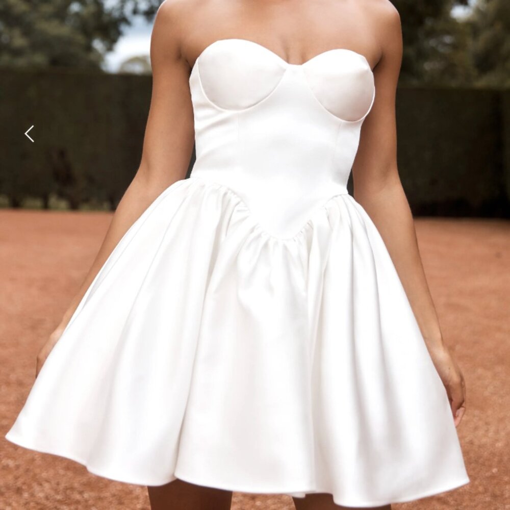 Meshki Hollie Structured Corset Mini Dress - White